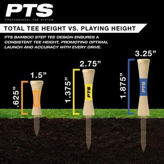Pride Sports PTS Bamboo Step Tee 83mm / 3 1/4" (50 tees), blå