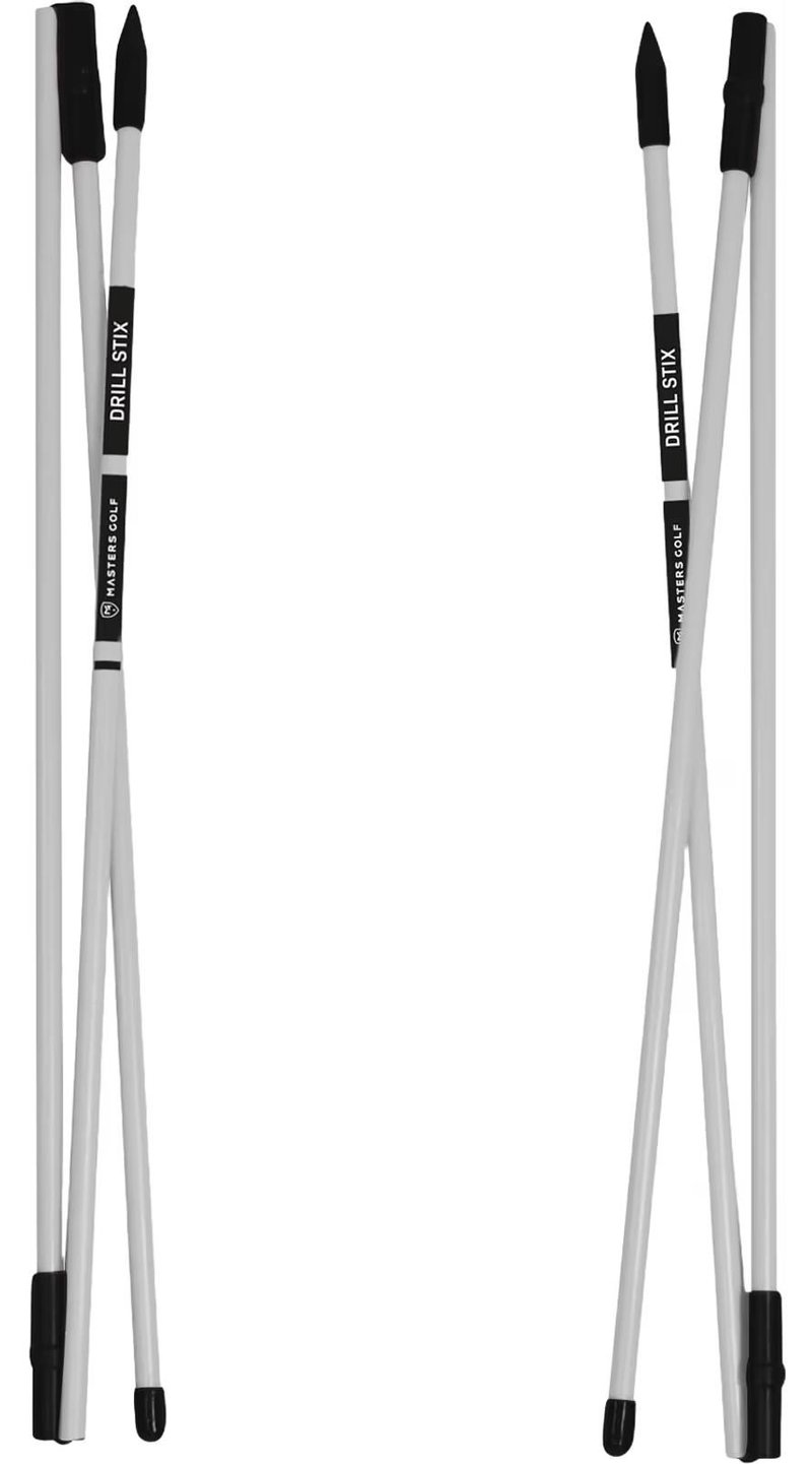 Masters Golf Masters Tri-Fold Drill-Stix träningshjälpmedel, 3-pack, vit