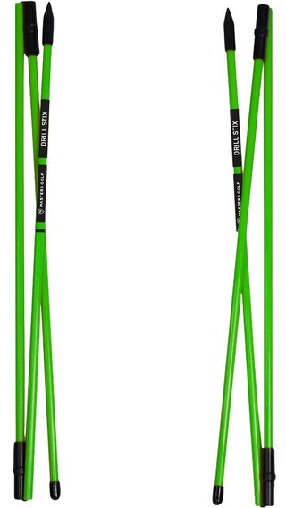 Masters Golf Masters Tri-Fold Drill-Stix Training Alignment 3pc träningshjälpmedel, grön