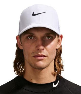 Nike Rise unisex golfkeps, vit