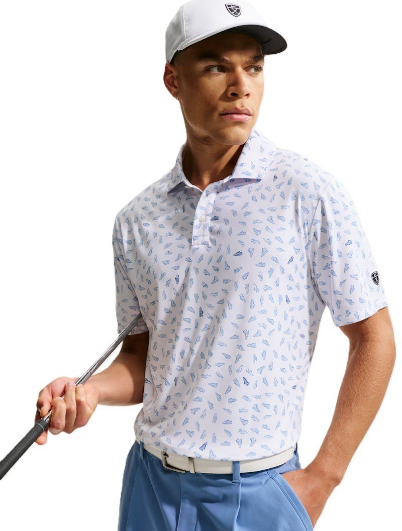Nike Par herr polo, vit/work blue