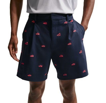 Nike Par herr shorts, navy/hot lava/black