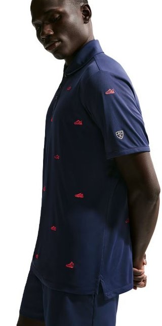 Nike Par herr polo, navy/hot lava