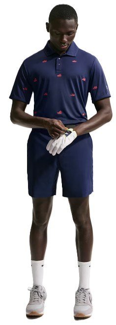 Nike Par herr polo, navy/hot lava