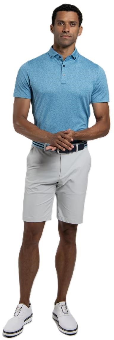 KJUS Lance Printed herr polo, atlas blue