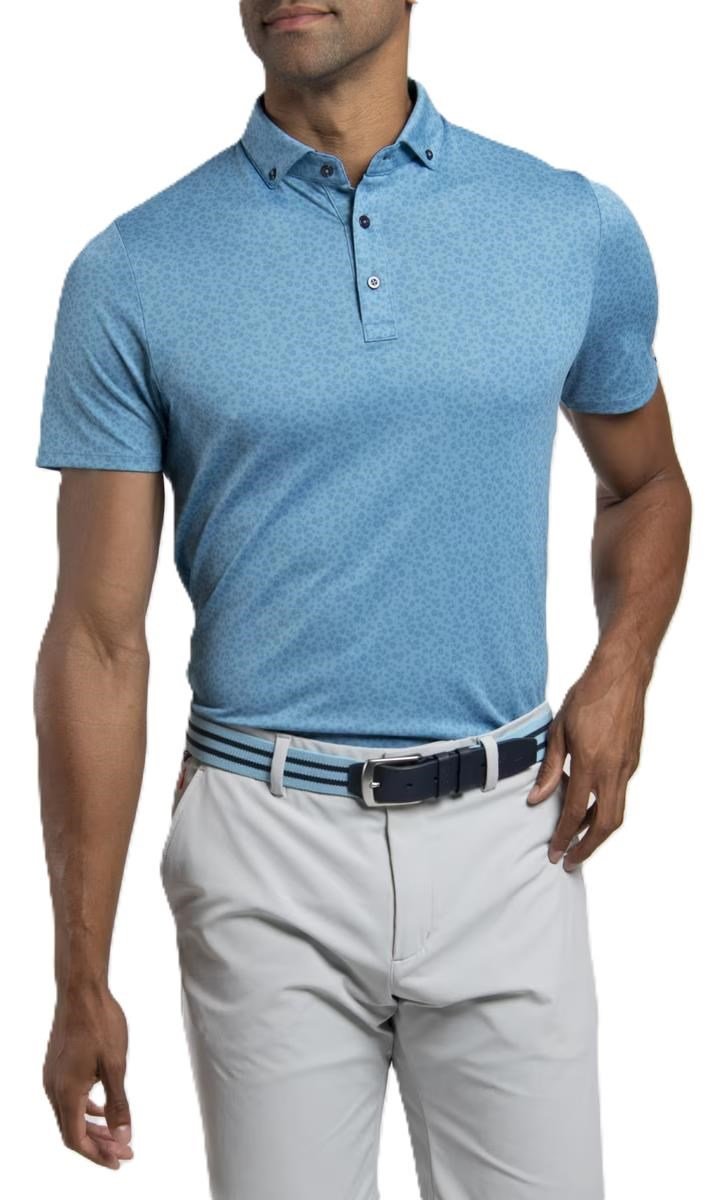 KJUS Lance Printed herr polo, atlas blue