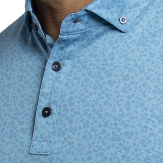 KJUS Lance Printed herr polo, atlas blue