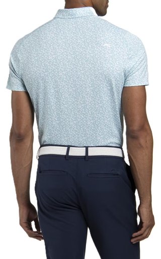 KJUS Lance Printed herr polo, riverbank/white