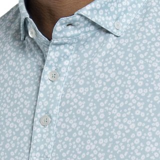 KJUS Lance Printed herr polo, riverbank/white