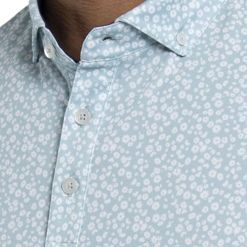 KJUS Lance Printed herr polo, riverbank/white