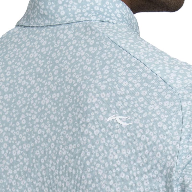 KJUS Lance Printed herr polo, riverbank/white