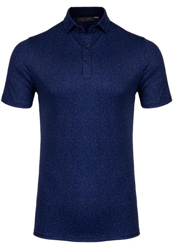 KJUS Lance Printed herr polo, atlanta blue