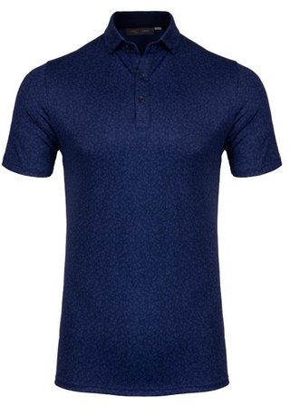 KJUS Lance Printed herr polo, atlanta blue