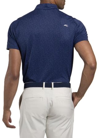 KJUS Lance Printed herr polo, atlanta blue