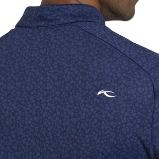 KJUS Lance Printed herr polo, atlanta blue
