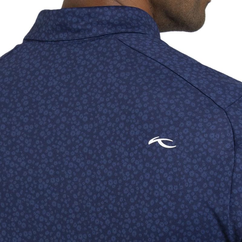 KJUS Lance Printed herr polo, atlanta blue