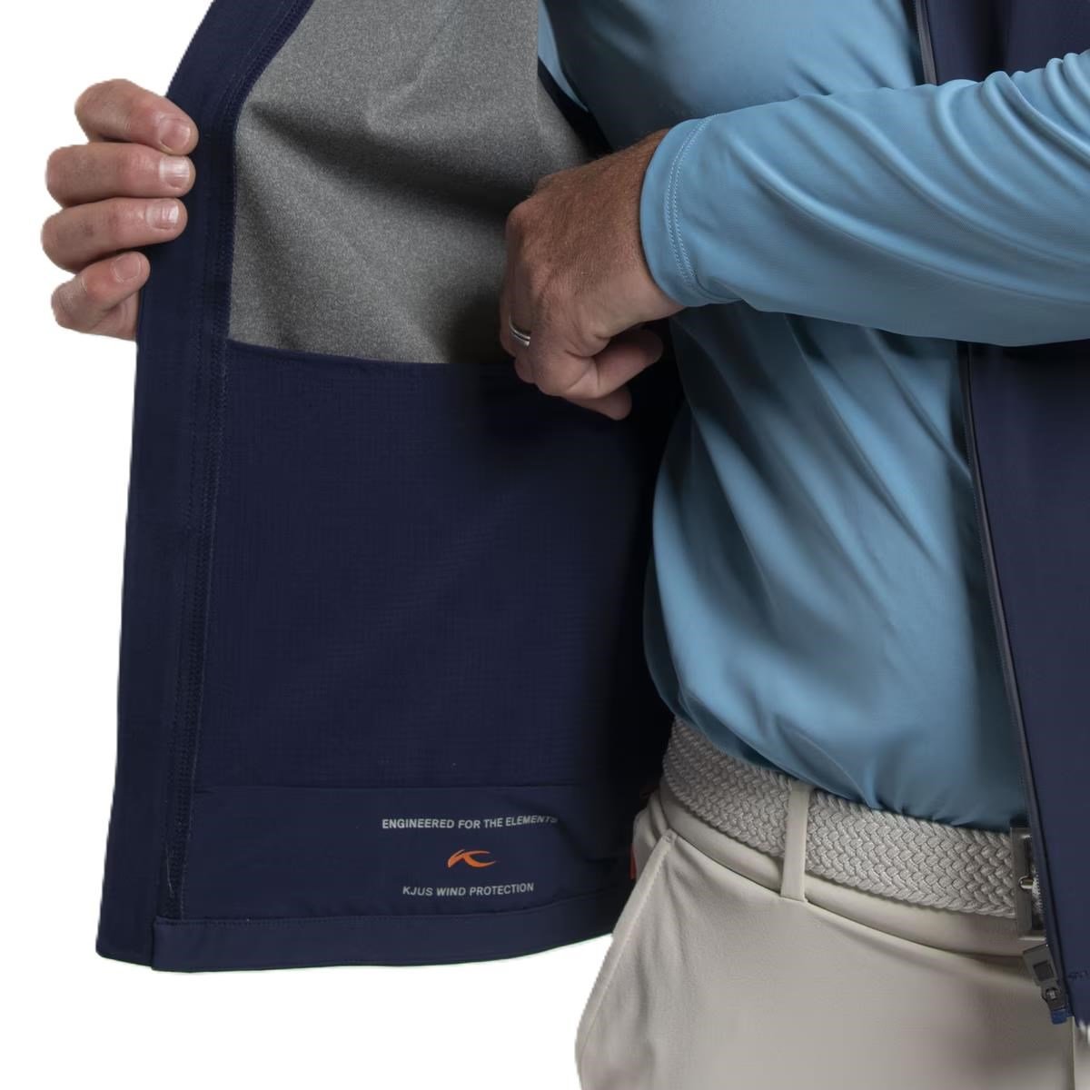 KJUS Downswing Wind Gilet herr väst, atlanta blue
