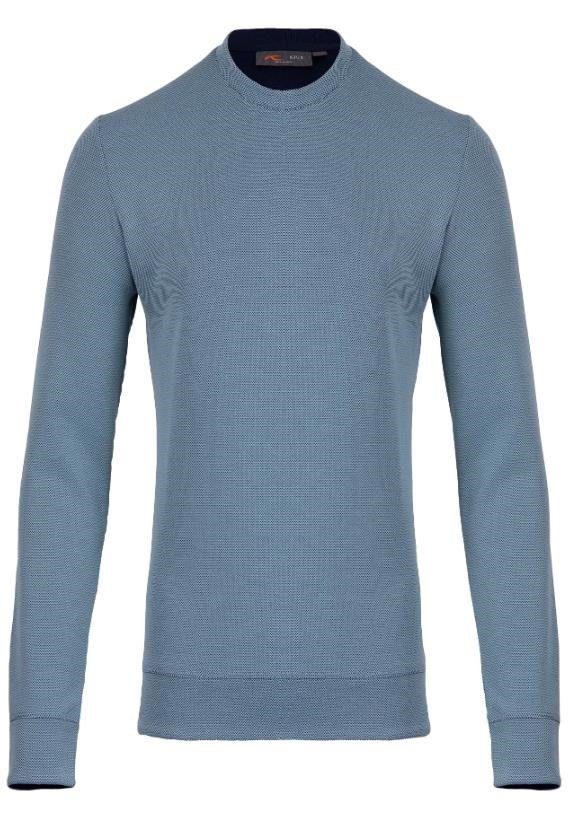 KJUS Essentials Crew Neck herr sweatshirt, riverbank/atlanta blue