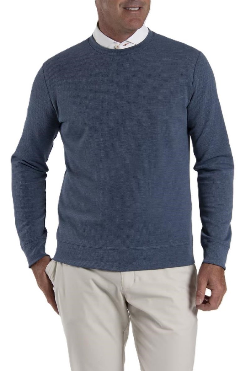 KJUS Essentials Crew Neck herr sweatshirt, riverbank/atlanta blue