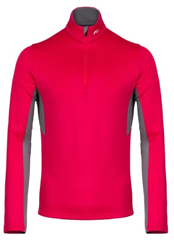 KJUS Hydraulic Midlayer Half-Zip herr sweatshirt, rhubarb/pewter