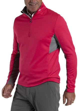 KJUS Hydraulic Midlayer Half-Zip herr sweatshirt, rhubarb/pewter
