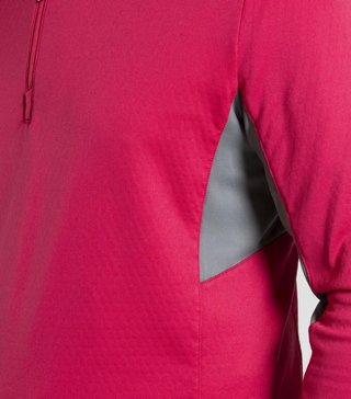 KJUS Hydraulic Midlayer Half-Zip herr sweatshirt, rhubarb/pewter
