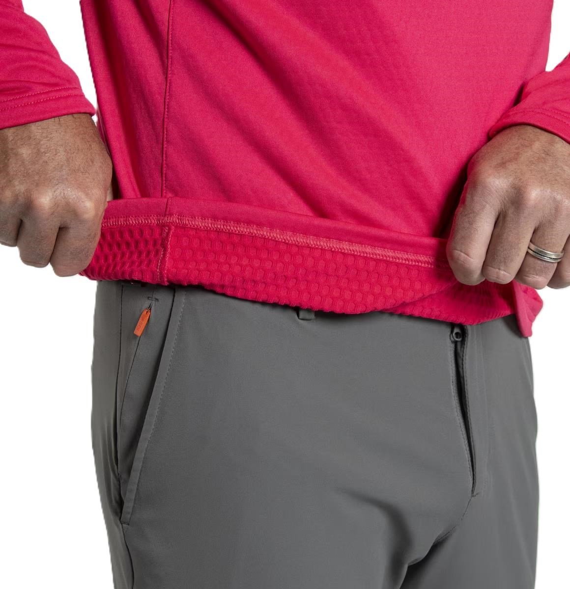 KJUS Hydraulic Midlayer Half-Zip herr sweatshirt, rhubarb/pewter