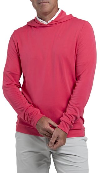 KJUS Kallen Hooded Midlayer herr hoodie, rhubarb