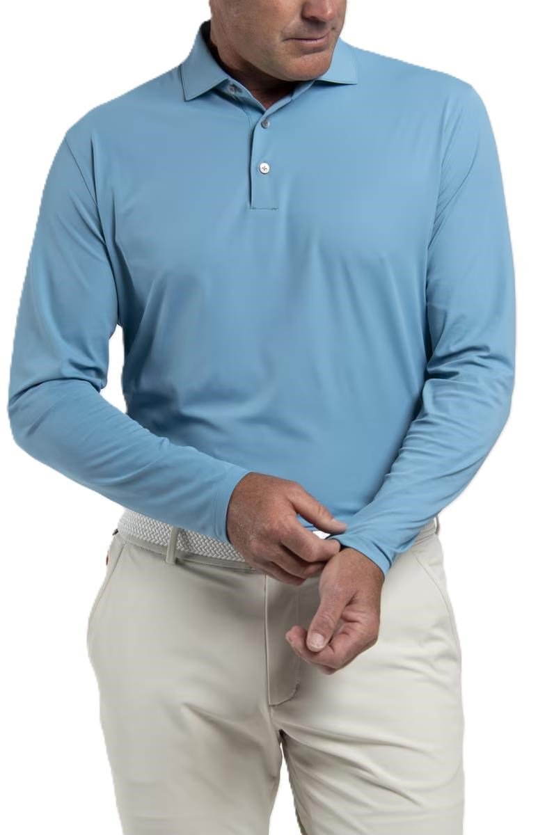 KJUS Cool Point Longsleeve herr polo, atlas blue
