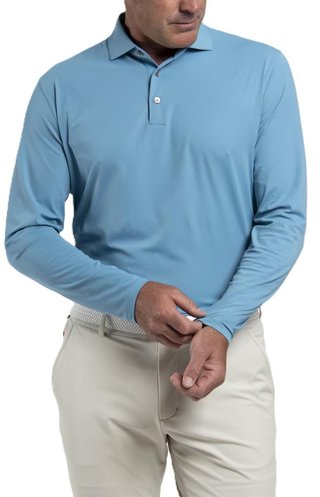KJUS Cool Point Longsleeve herr polo, atlas blue