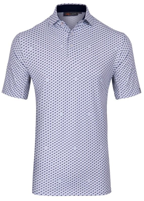 KJUS Golfer herr polo, white/atlanta blue