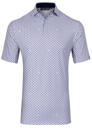 KJUS Golfer herr polo, white/atlanta blue