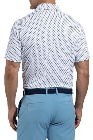 KJUS Golfer herr polo, white/atlanta blue
