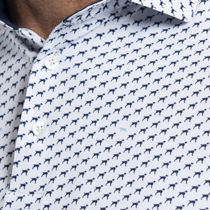 KJUS Golfer herr polo, white/atlanta blue