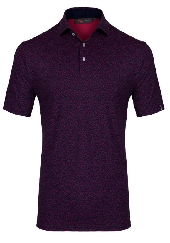 KJUS Golfer herr polo, rhubarb/atlanta blue