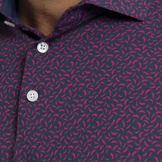 KJUS Golfer herr polo, rhubarb/atlanta blue