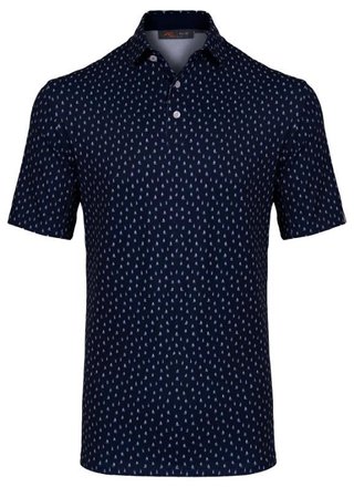 KJUS Golfer herr polo, atlanta blue/white