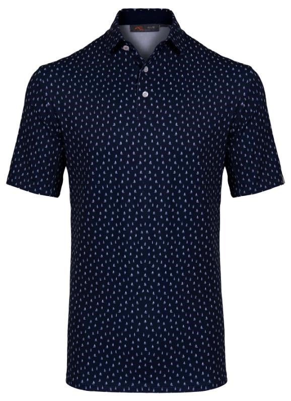 KJUS Golfer herr polo, atlanta blue/white