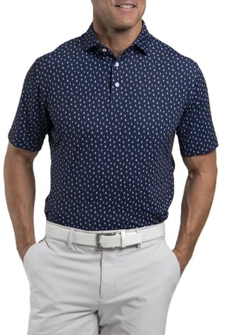 KJUS Golfer herr polo, atlanta blue/white