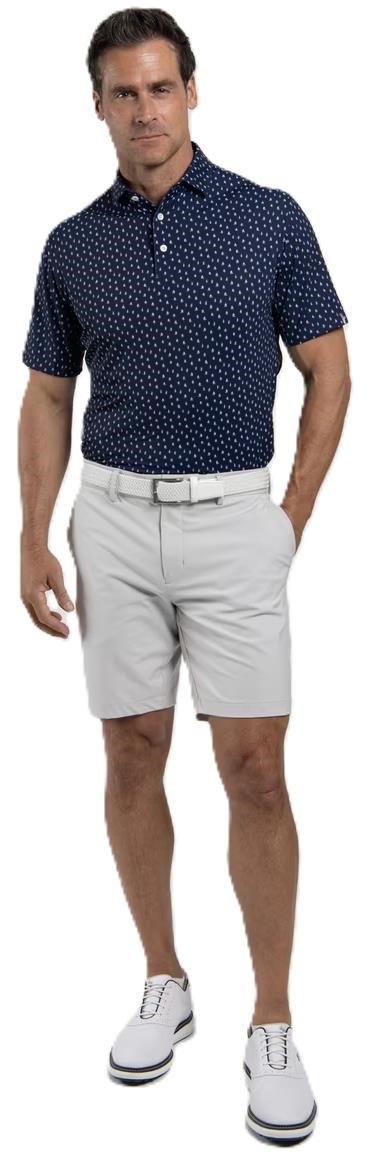 KJUS Golfer herr polo, atlanta blue/white