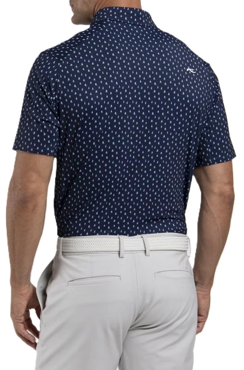 KJUS Golfer herr polo, atlanta blue/white