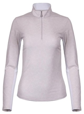 KJUS Sunshine Printed Half-Zip dam sweatshirt, oyster/white