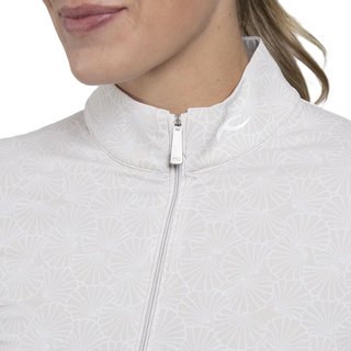 KJUS Sunshine Printed Half-Zip dam sweatshirt, oyster/white