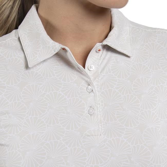 KJUS Enya Printed dampolo, oyster/white