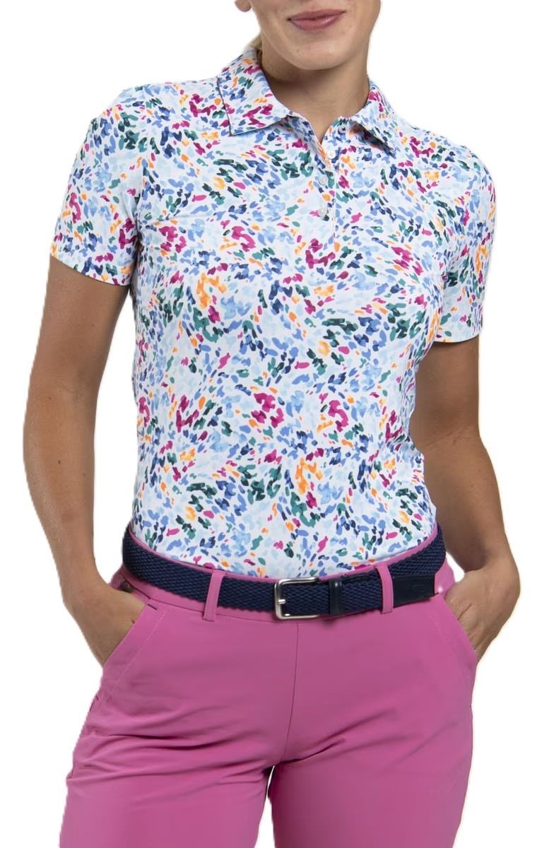KJUS Enya Printed dampolo, white/poolside
