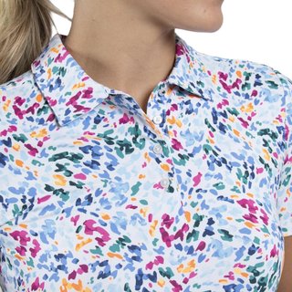 KJUS Enya Printed dampolo, white/poolside