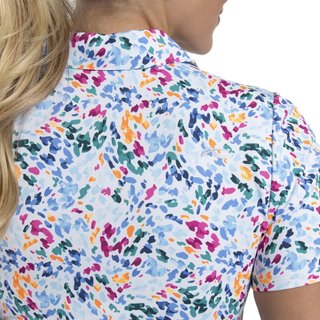 KJUS Enya Printed dampolo, white/poolside