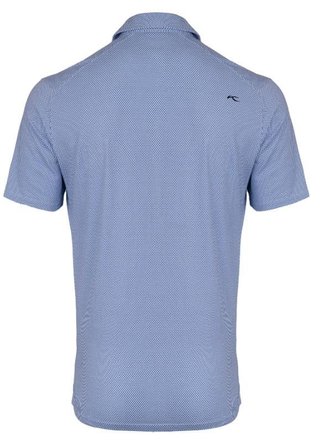 KJUS Hollow Pima Print herr polo, white/catamaran