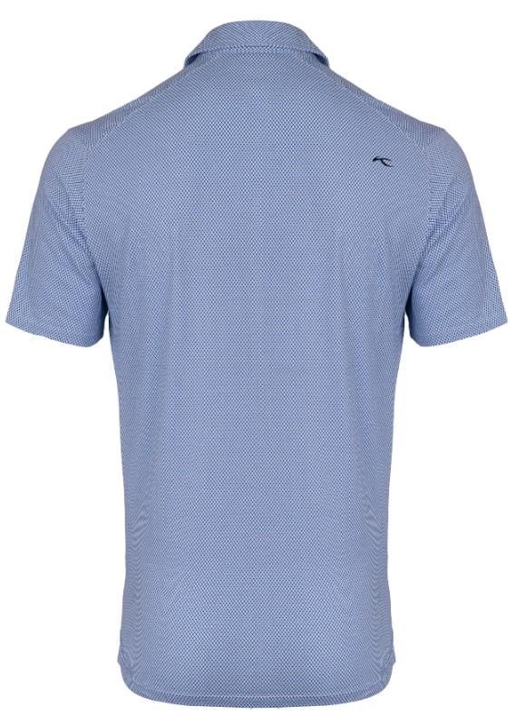 KJUS Hollow Pima Print herr polo, white/catamaran