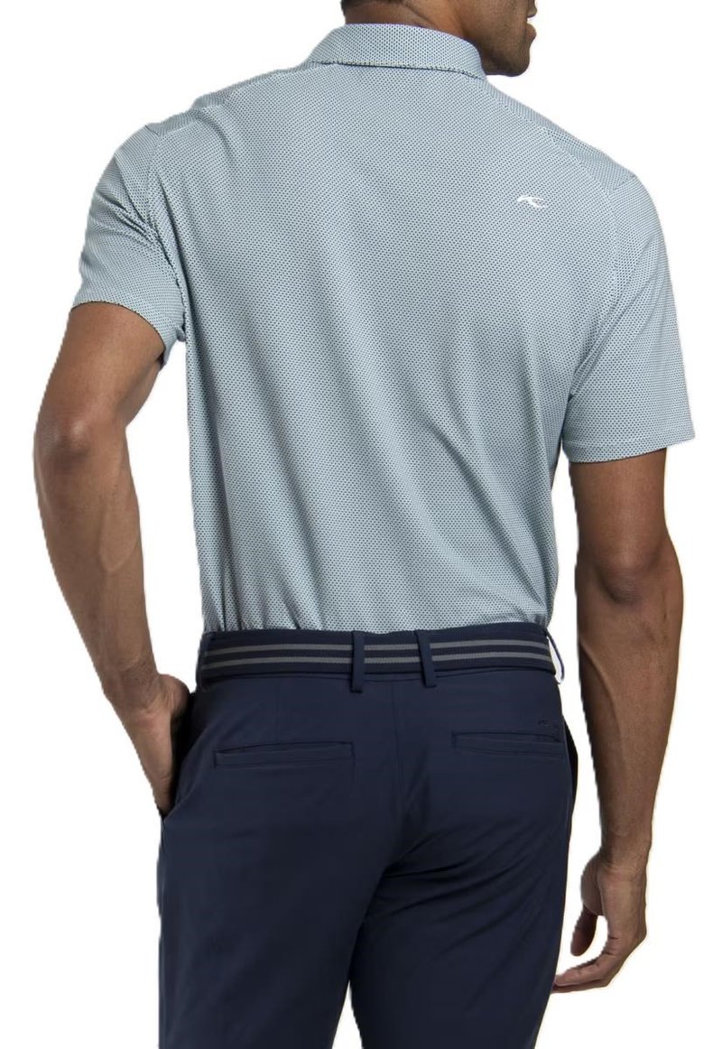 KJUS Hollow Pima Print herr polo, riverbank/white